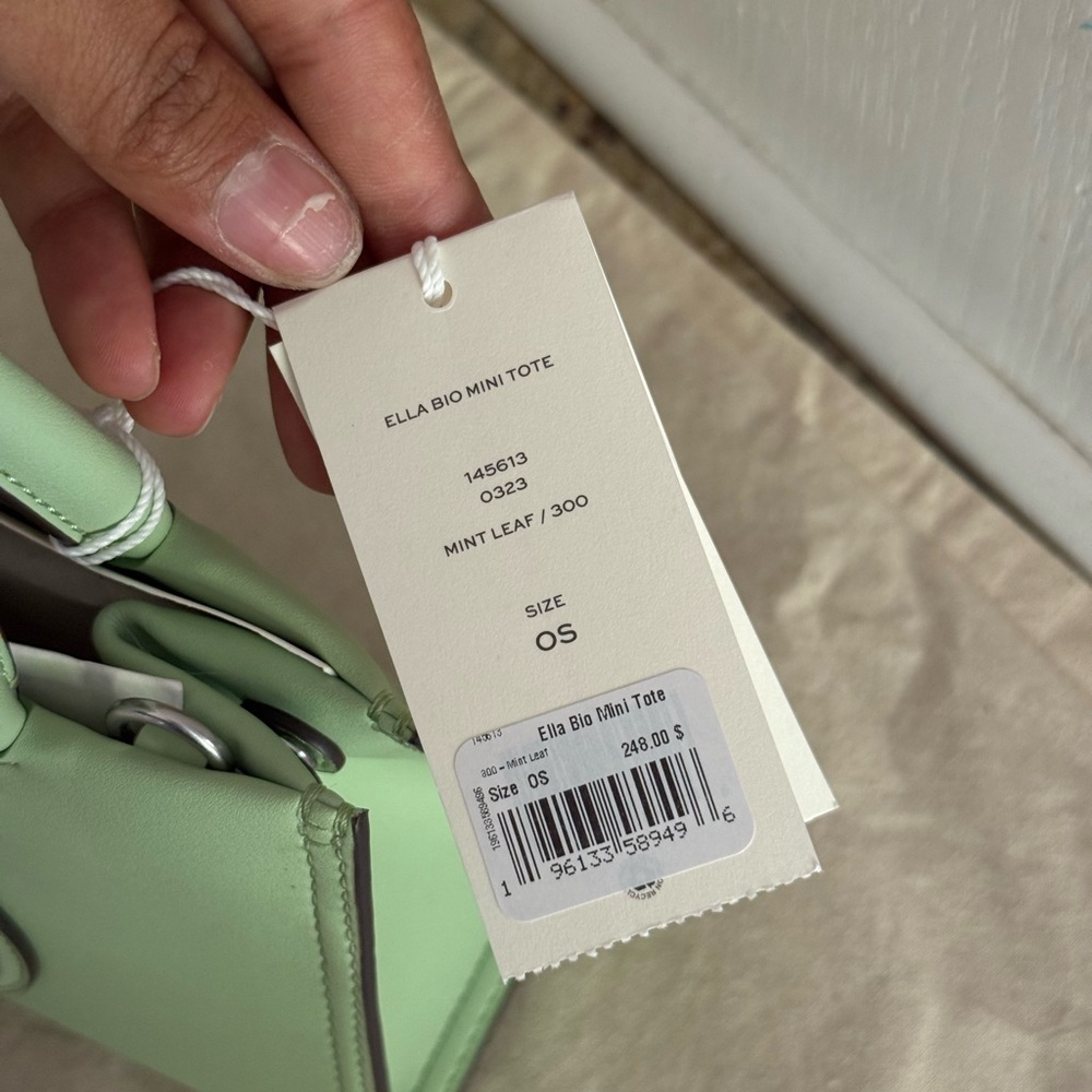 New Tory Burch Ella bio mini Mint leaf color Crossbody Bag - Picture 5 of 8